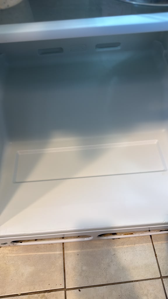 Appliance interior after cleaning